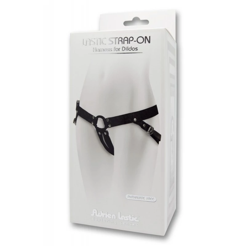 Adrien Lastic - Lastic Strap On - hám rugalmas hevederrel  felcsatolható termékekhez (fekete)