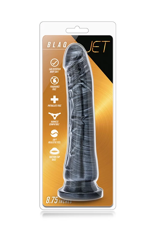 Blush - Jet Blaq - élethű, rögzíthető dildó (fekete)