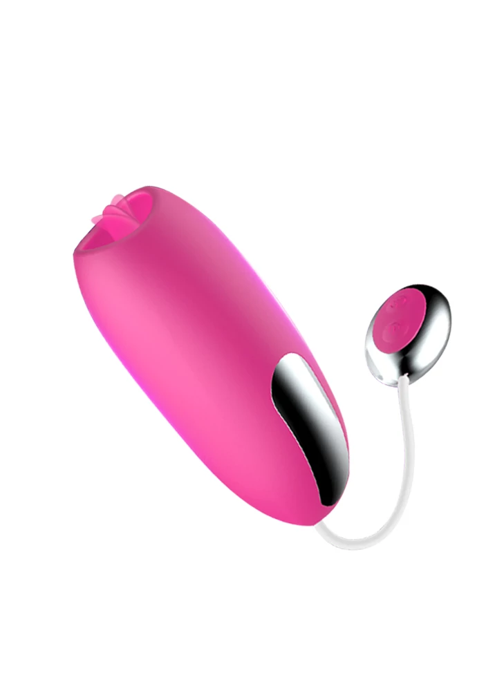 Boss Series - Clit Massager - melegítő funkciós, szilikon csiklóizgató nyelv-vibrátor és masszírozó (USB) - pink