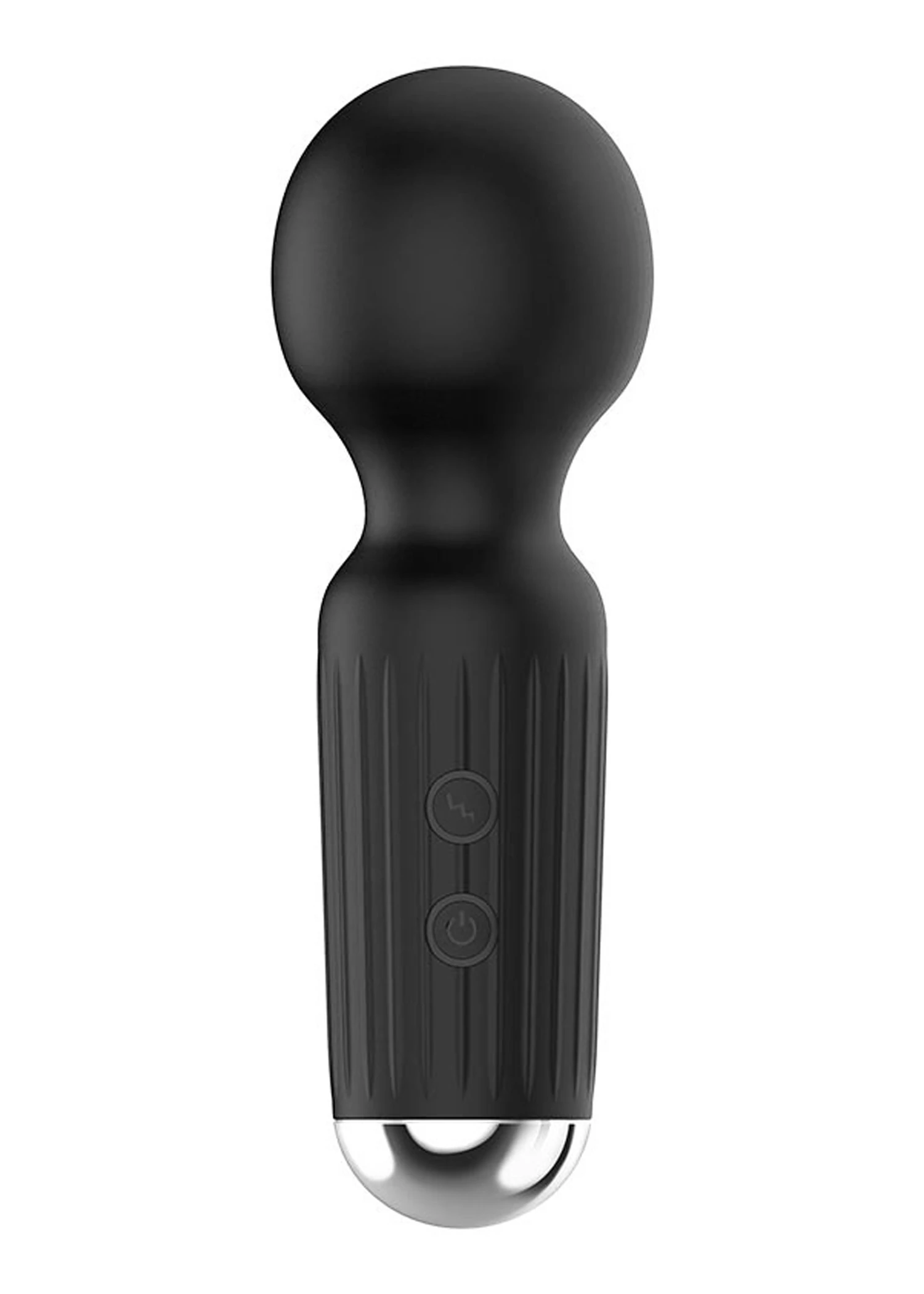 Boss Series - Mini Massager - 20 funkciós szilikon mini masszírozó vibrátor (USB) - fekete