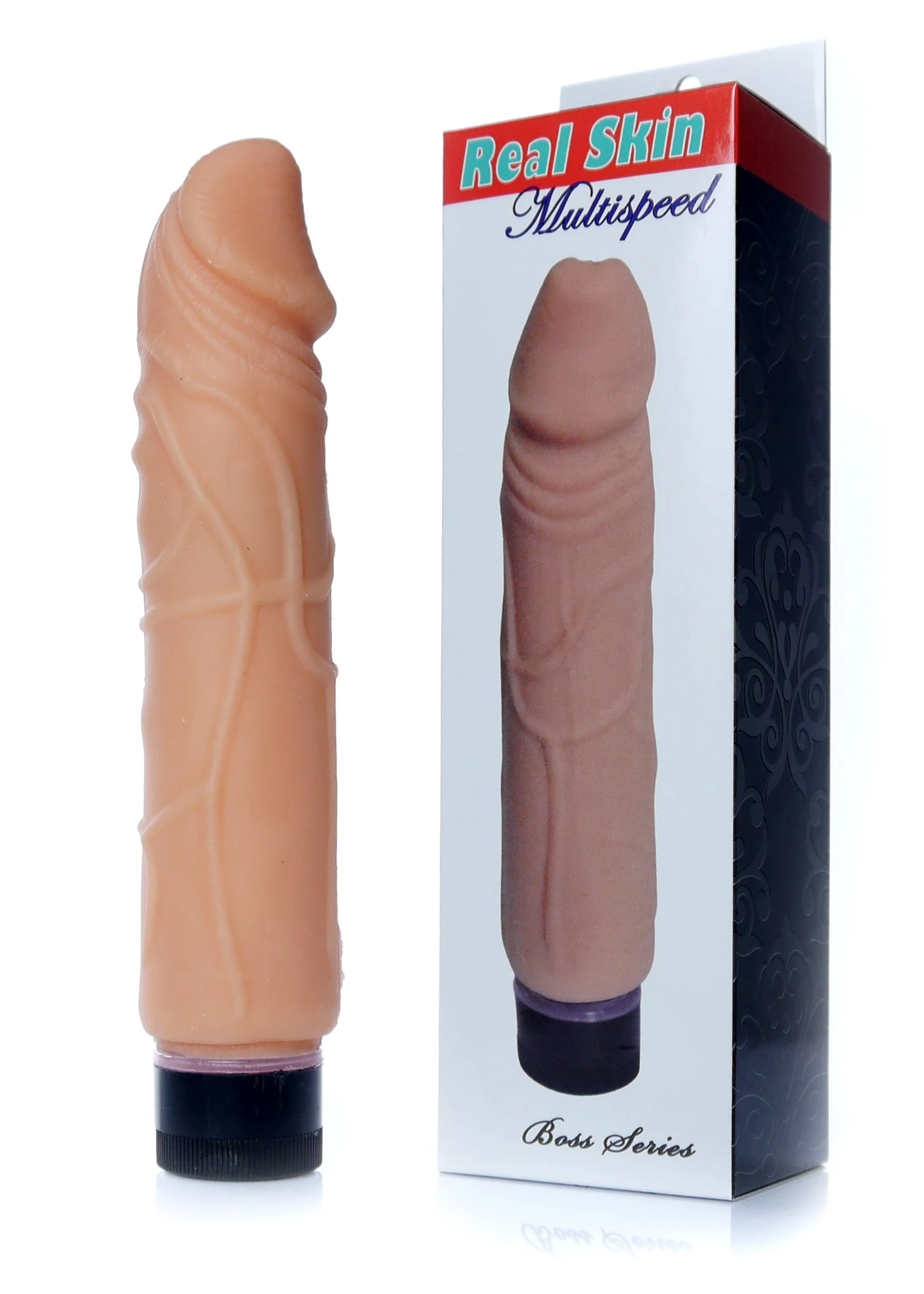 Boss Series - Real Skin Multispeed - élethű vibrátor (22cm) - natúr