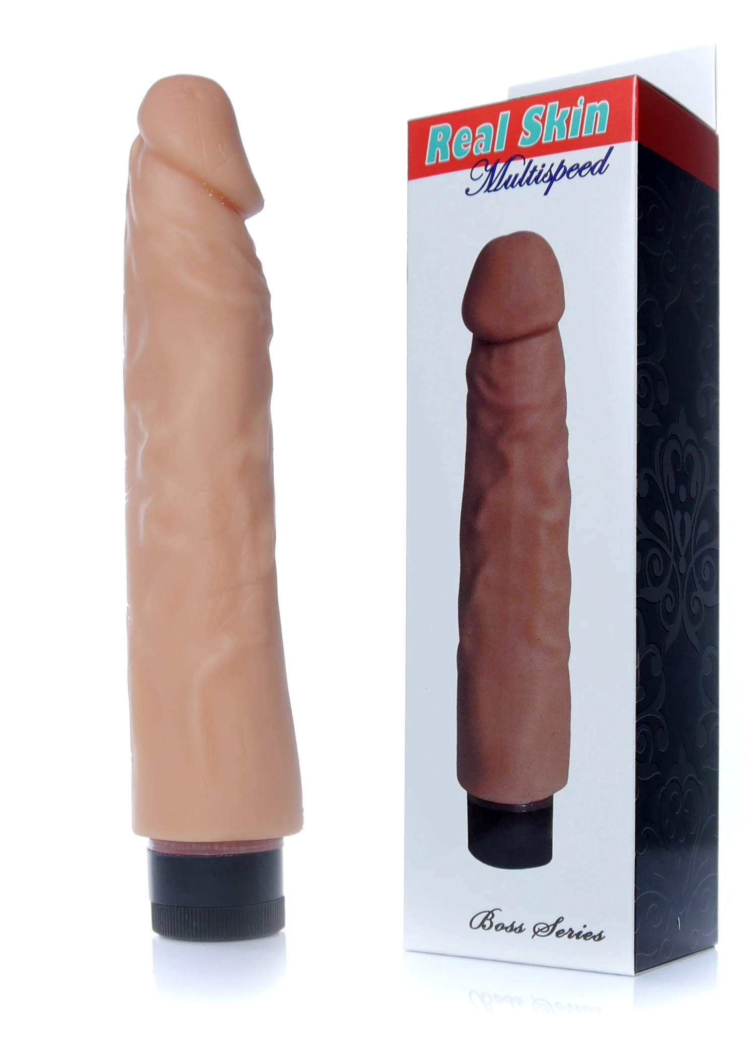 Boss Series - Real Skin Multispeed - élethű vibrátor (23cm) - natúr