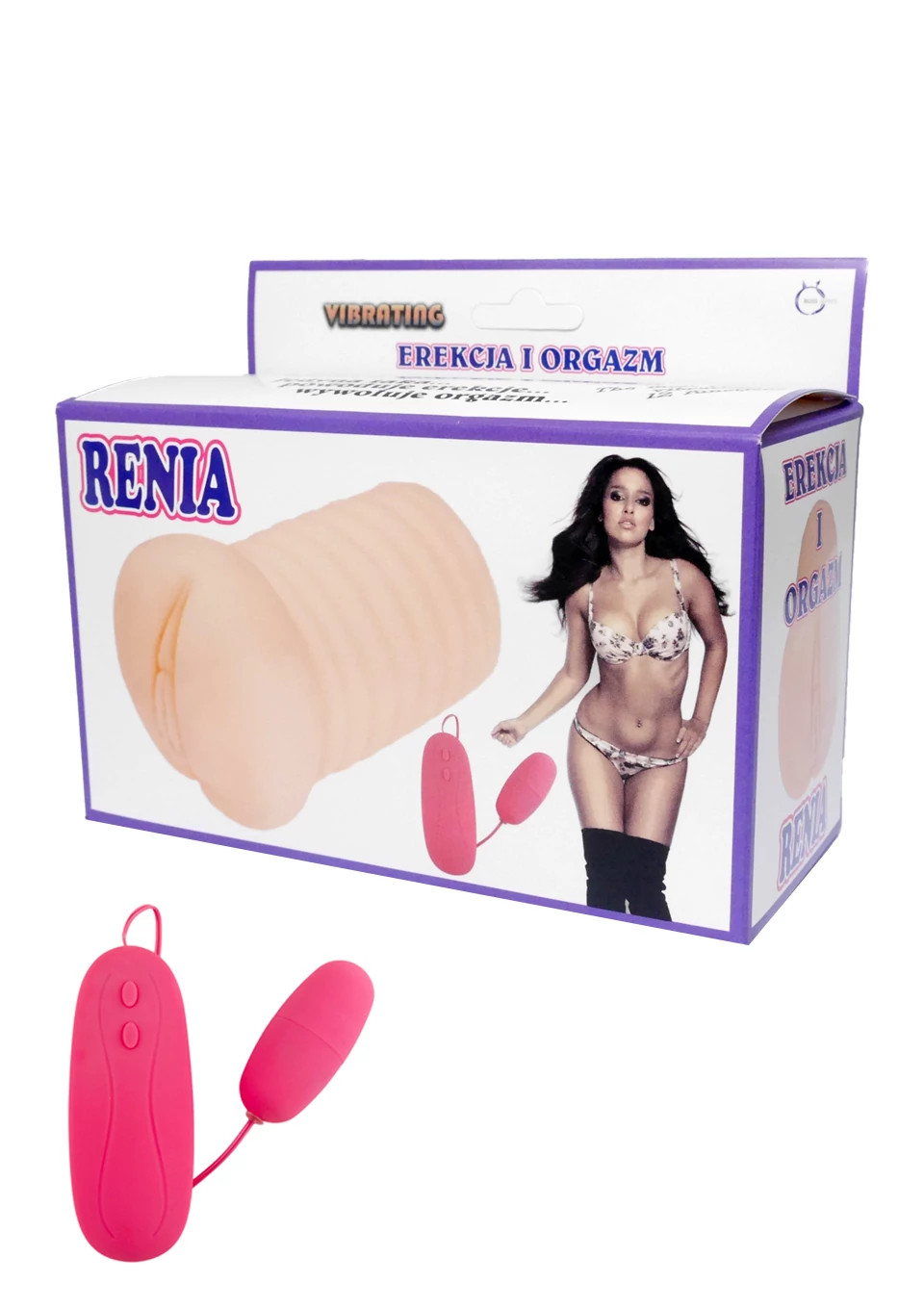 Boss Series - Renia -  élethű, vagina maszturbátor vibrotojással (natúr)