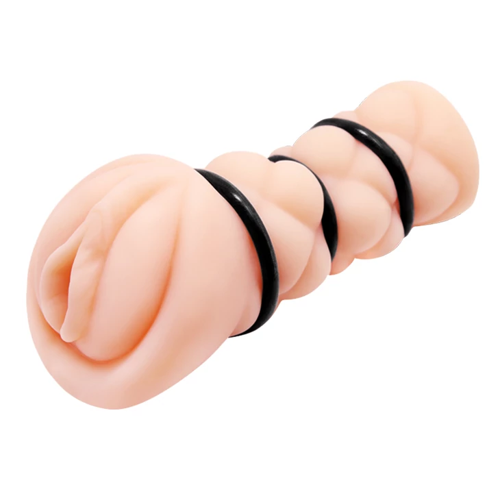 Crazy Bull - Michelle - élethű, bordázott, vagina maszturbátor 3 gyűrűvel (natúr)
