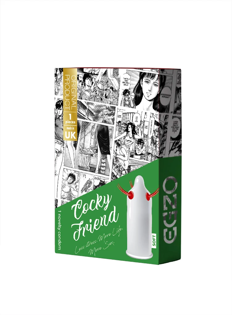 Egzo - Cocky Friend - bordázott gumi óvszer