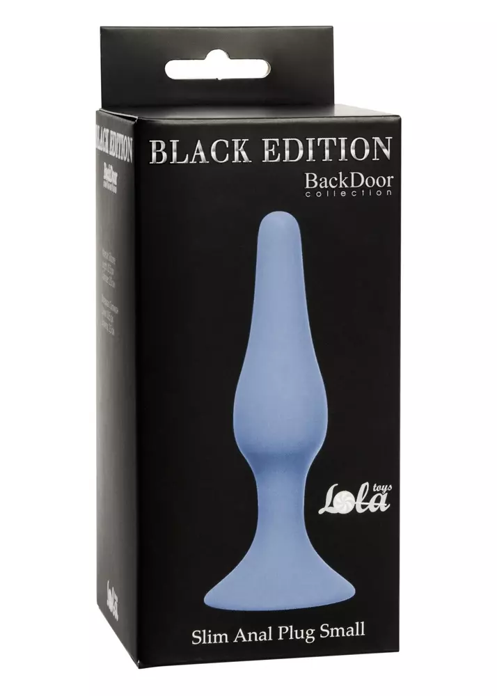 Lola Toys - Backdoor Series - Black Edition - rögzíthető, kisméretű, vékony análkúp (kék)