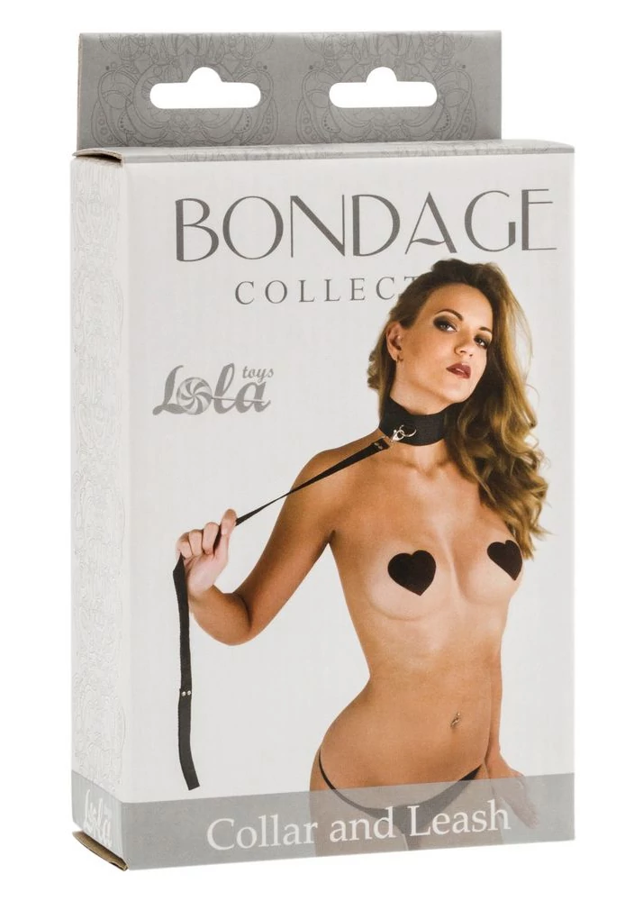 Lola Toys - Bondage Collection - nyakörv pórázzal (fekete)