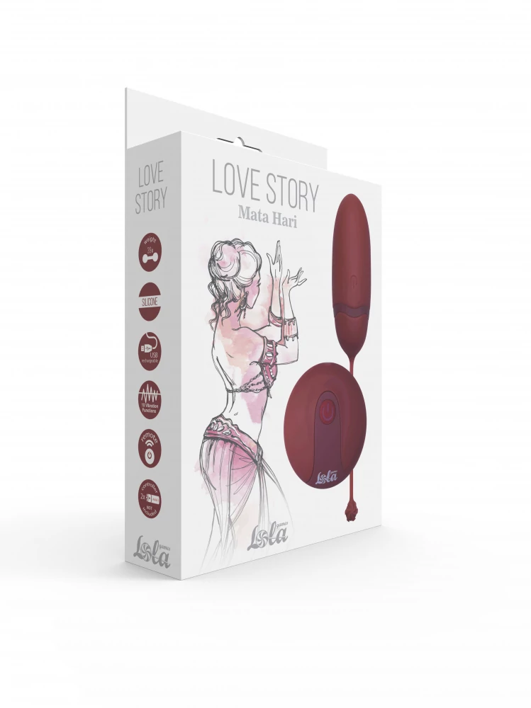 Lola Toys - Love Story - Mata Hari - 10 funkciós, wireless vibrotojás (USB) - vörös