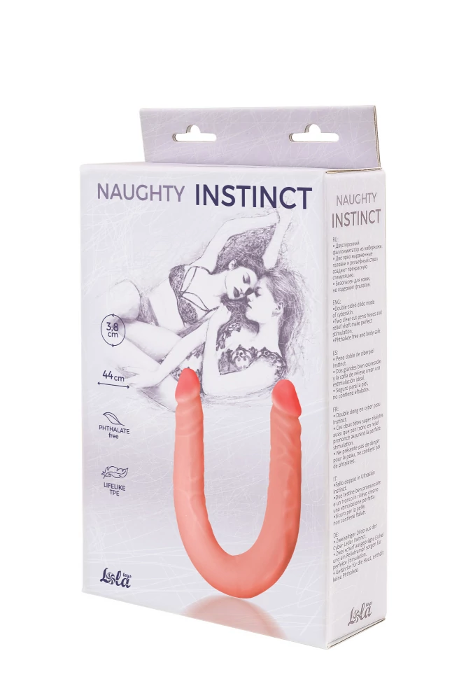 Lola Toys - Naughty Instinct - kétoldali, élethű dildó (natúr)