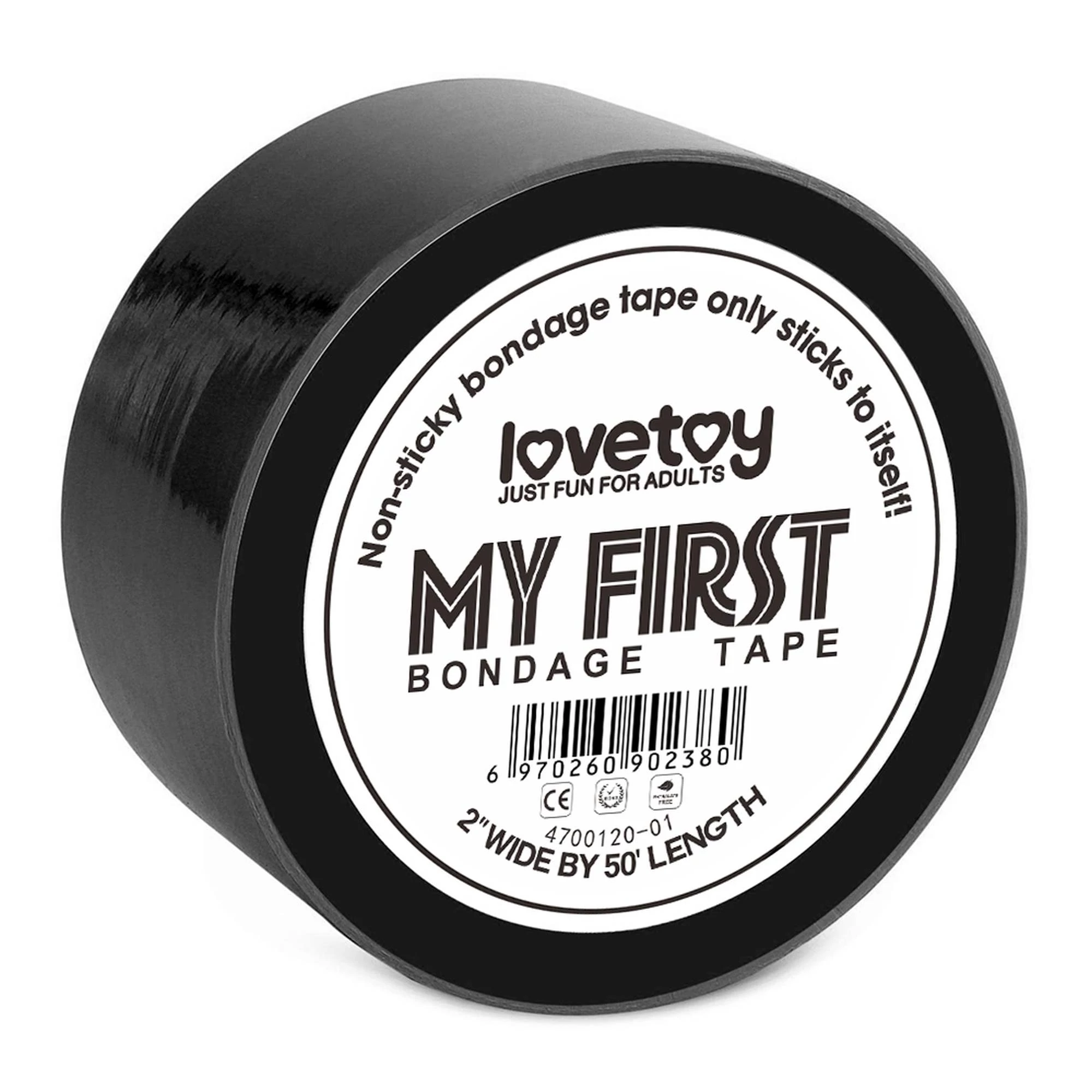Lovetoy - My First Pleasure Tape - Bondage szalag (15m) - fekete
