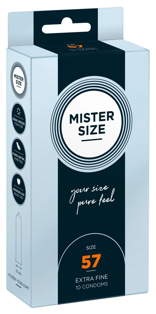 Mister Size - 57 mm -es ultra vékony óvszer (10db/cs)