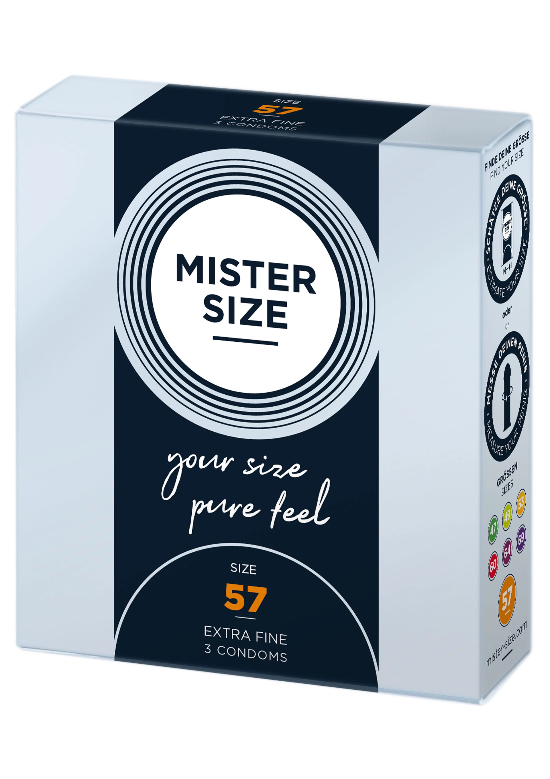 Mister Size - 57 mm -es ultra vékony óvszer (3db/cs)