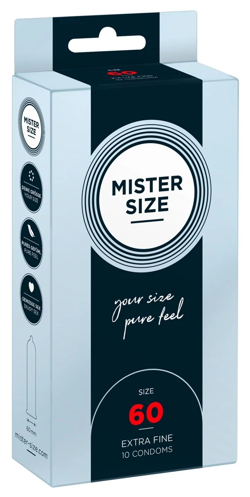 Mister Size - 60 mm -es ultra vékony óvszer (10db/cs)