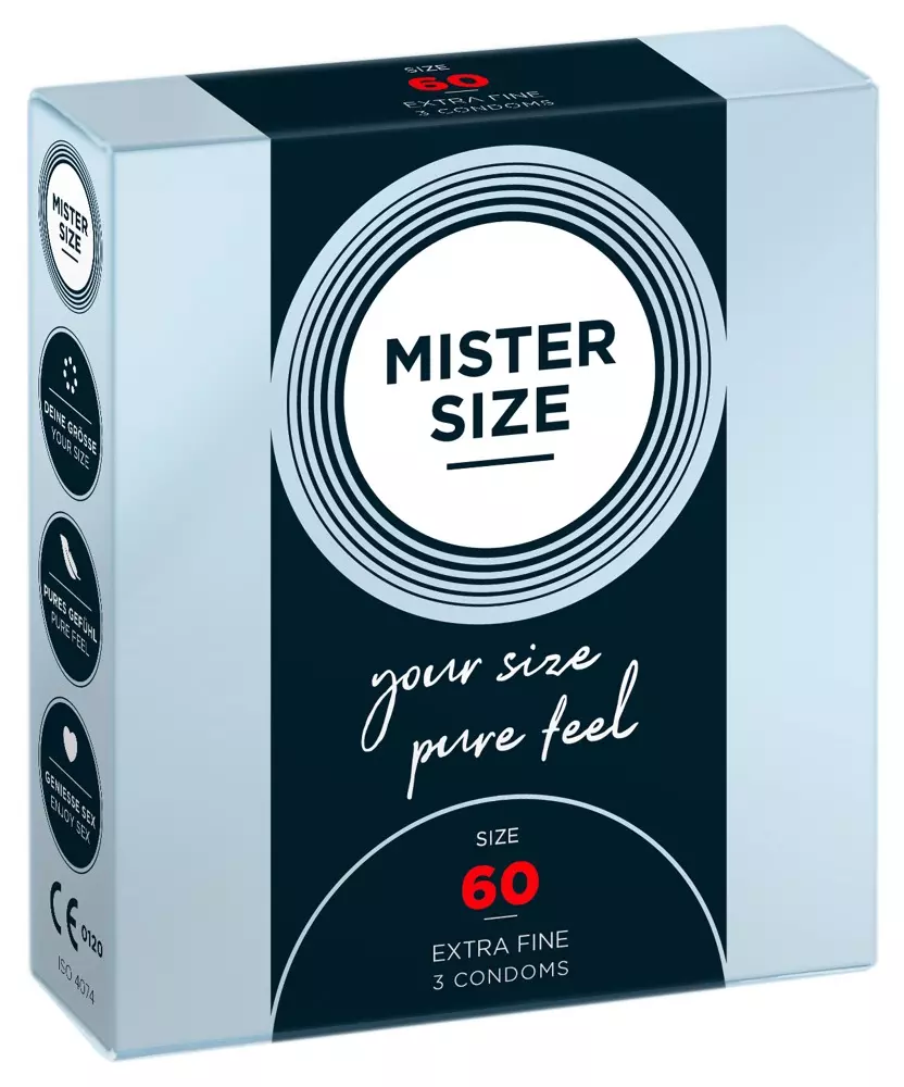 Mister Size - 60 mm -es ultra vékony óvszer (3db/cs)