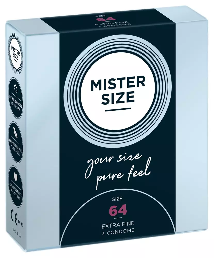 Mister Size - 64 mm -es ultra vékony óvszer (3db/cs)