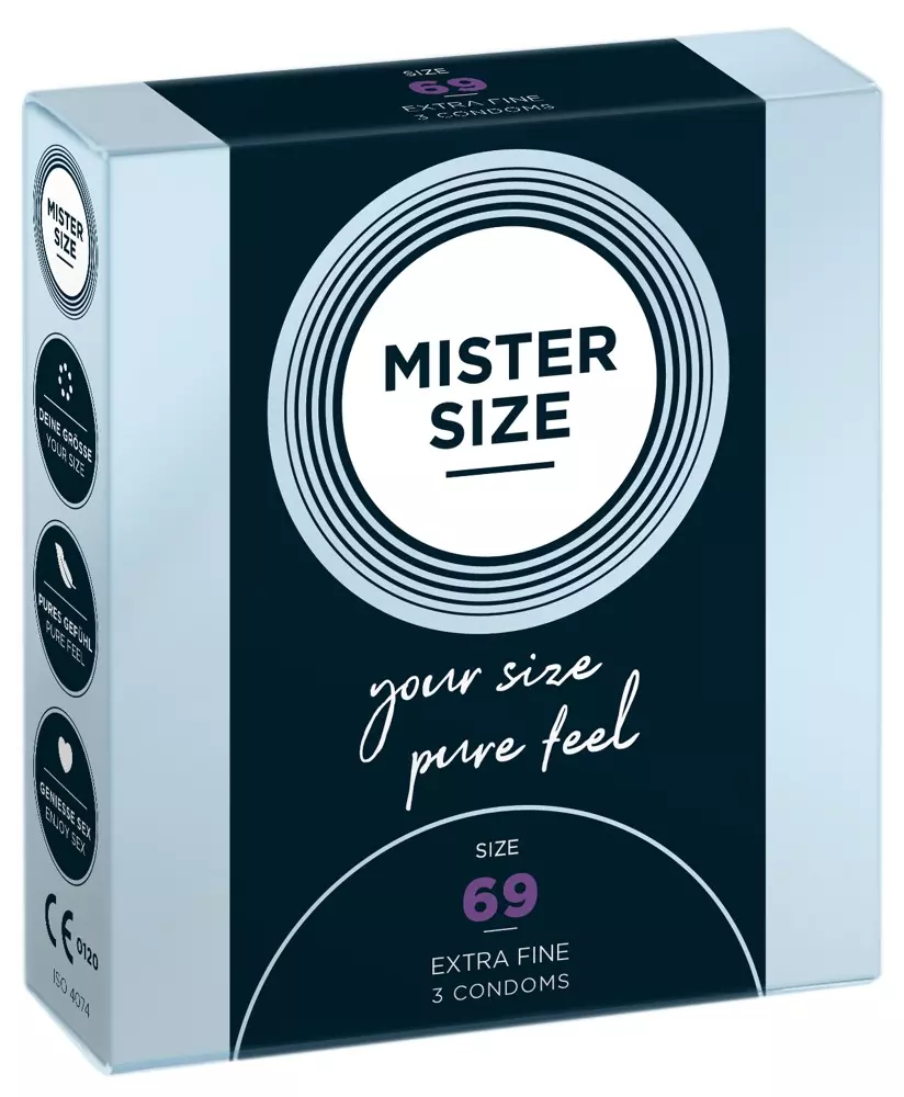 Mister Size - 69 mm -es ultra vékony óvszer (3db/cs)