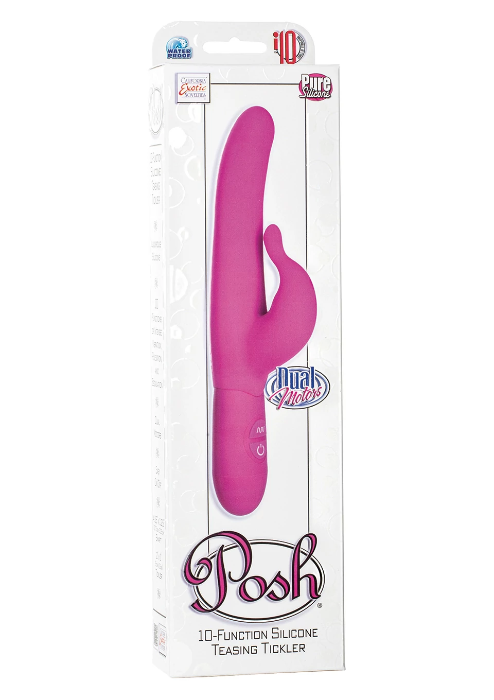CalExotics - Posh - 10 funkciós, szilikon csiklóizgató és G-pont vibrátor (22cm) - pink