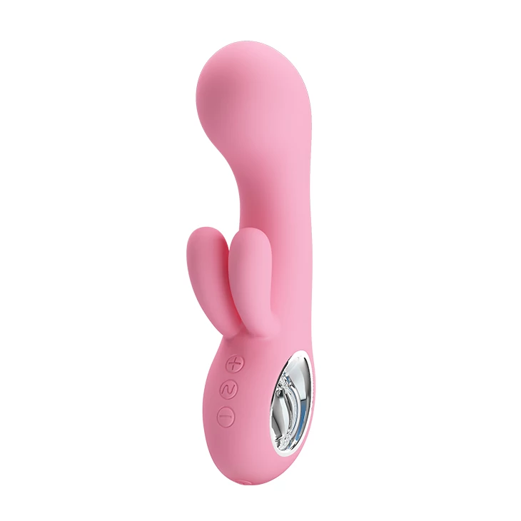 Pretty Love - Chris - 7 funkciós, 3 motoros nyuszis csiklóizgató és G-pont vibrátor (USB) - pink