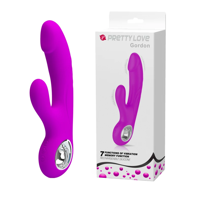 Pretty Love - Gordon - 7 funkciós csiklóizgató és G-pont vibrátor (USB) - lila