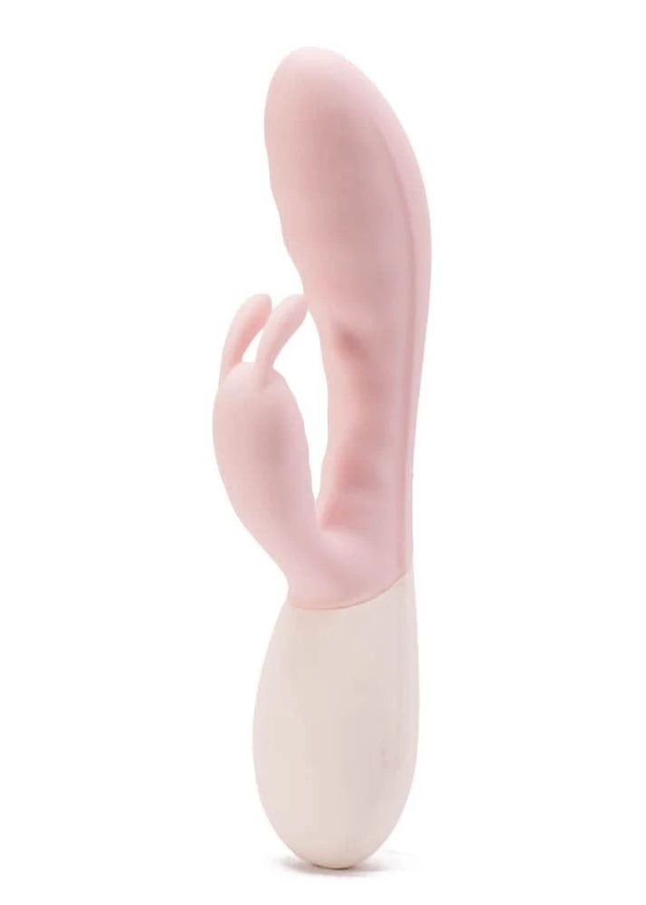 Pretty Love - Master Flirtation - 7 funkciós, hajlított nyuszis csiklóizgató és G-pont vibrátor (USB) - pink