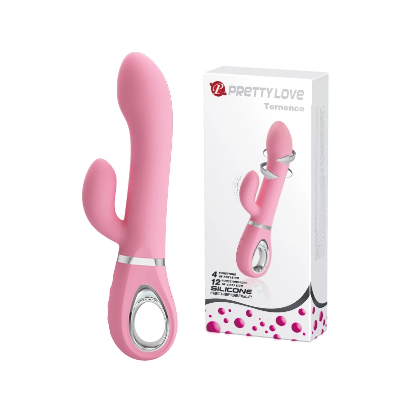 Pretty Love - Ternence - 12 funkciós, forgófejes csiklóizgató és G-pont vibrátor (USB) - pink