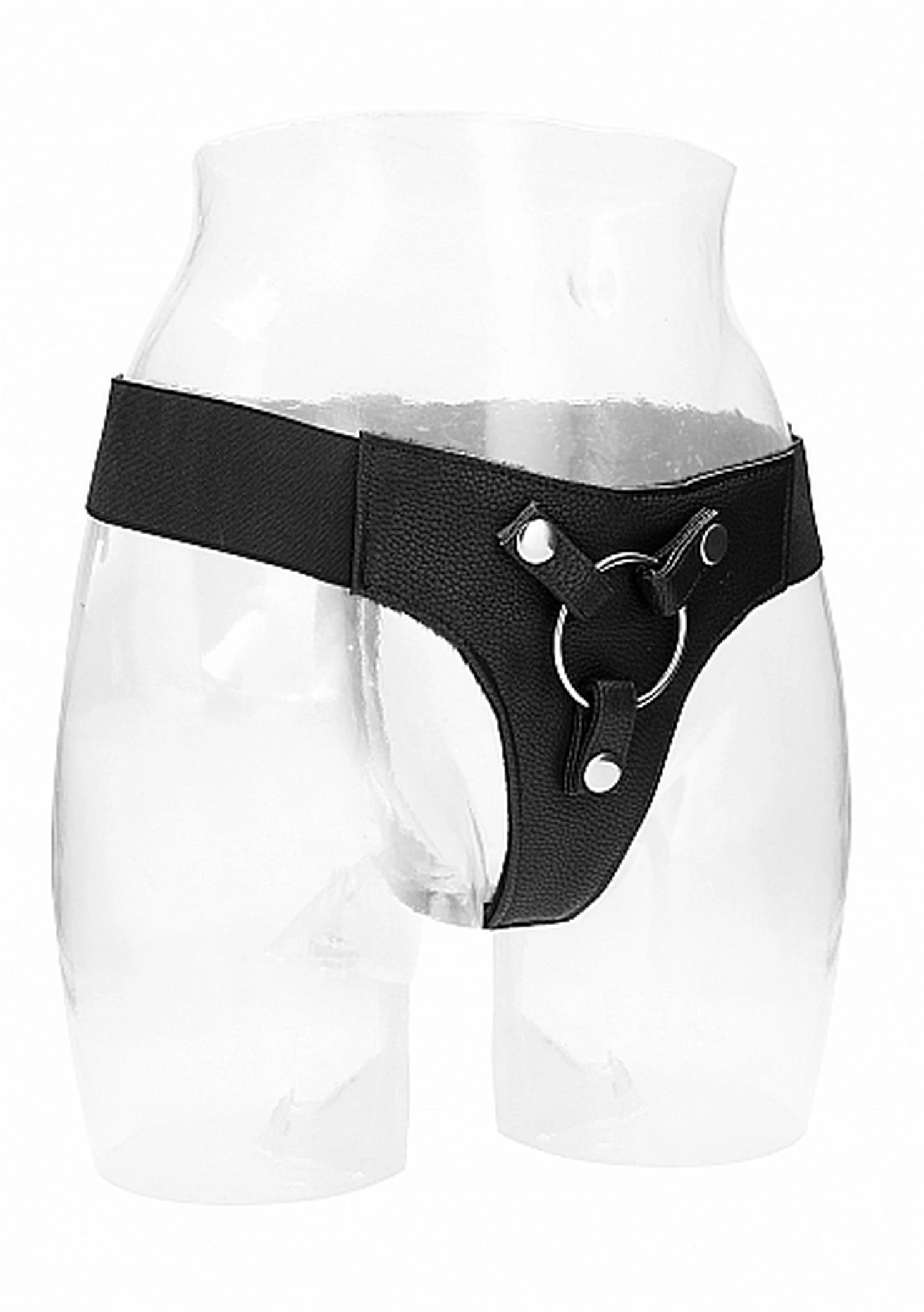 RealRock - Elastic harness - állítható hám felcsatolható termékekhez (fekete)