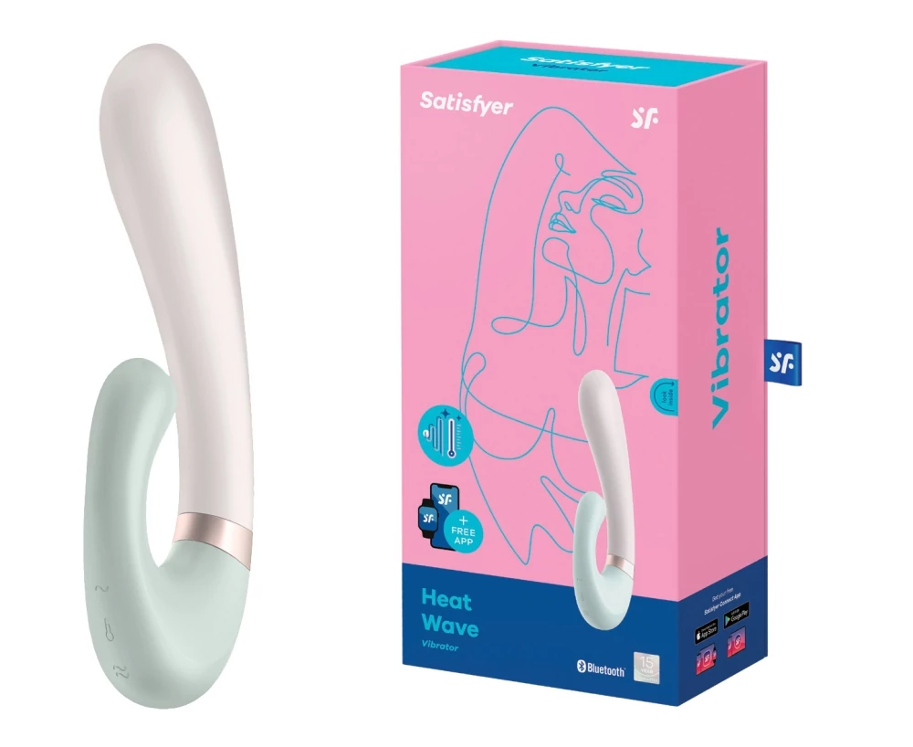 Satisfyer - Heat Wave - prémium, melegítő funkciós, websmart csiklóizgató és G-pont vibrátor (USB) - menta