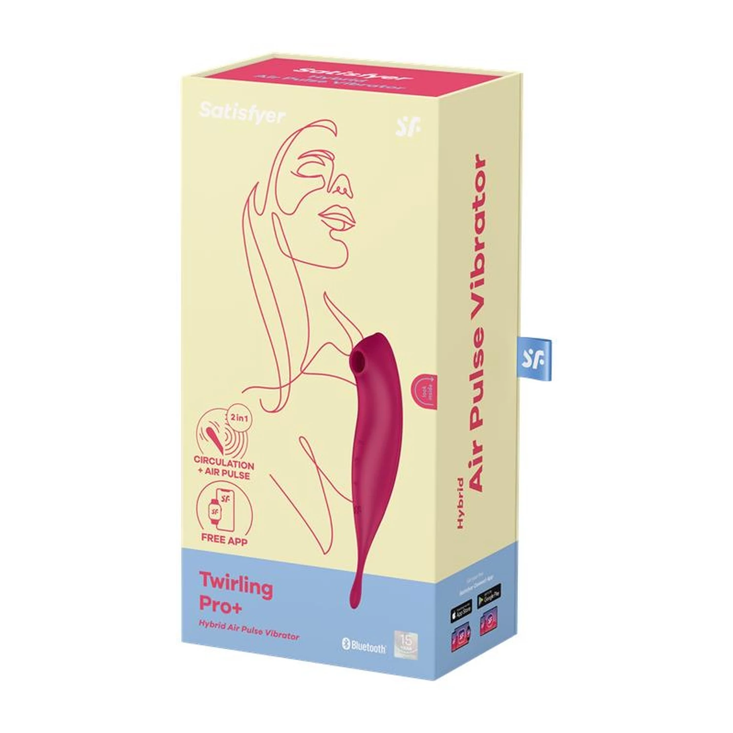 Satisfyer - Twirling Pro + - prémium, websmart csiklóizgató pontvibrátor és masszírozó (USB) - vörös