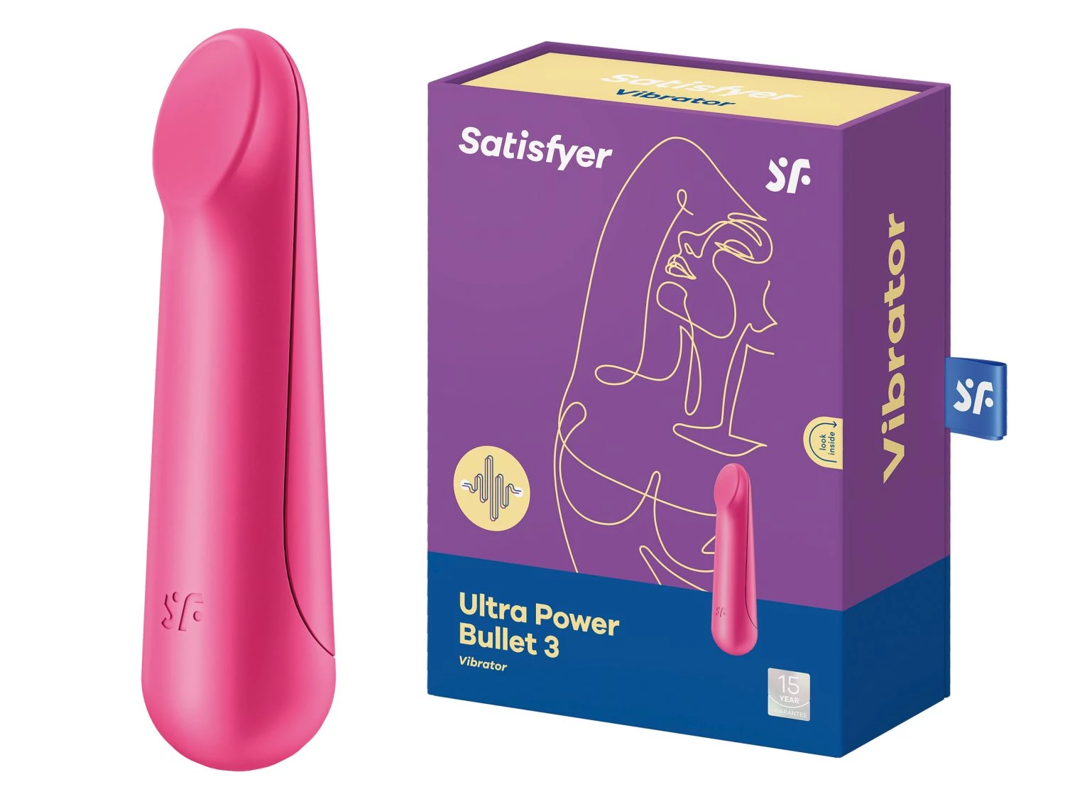 Satisfyer - Ultra Power Bullet 3 - prémium, szilikon mini vibrátor (USB) - piros