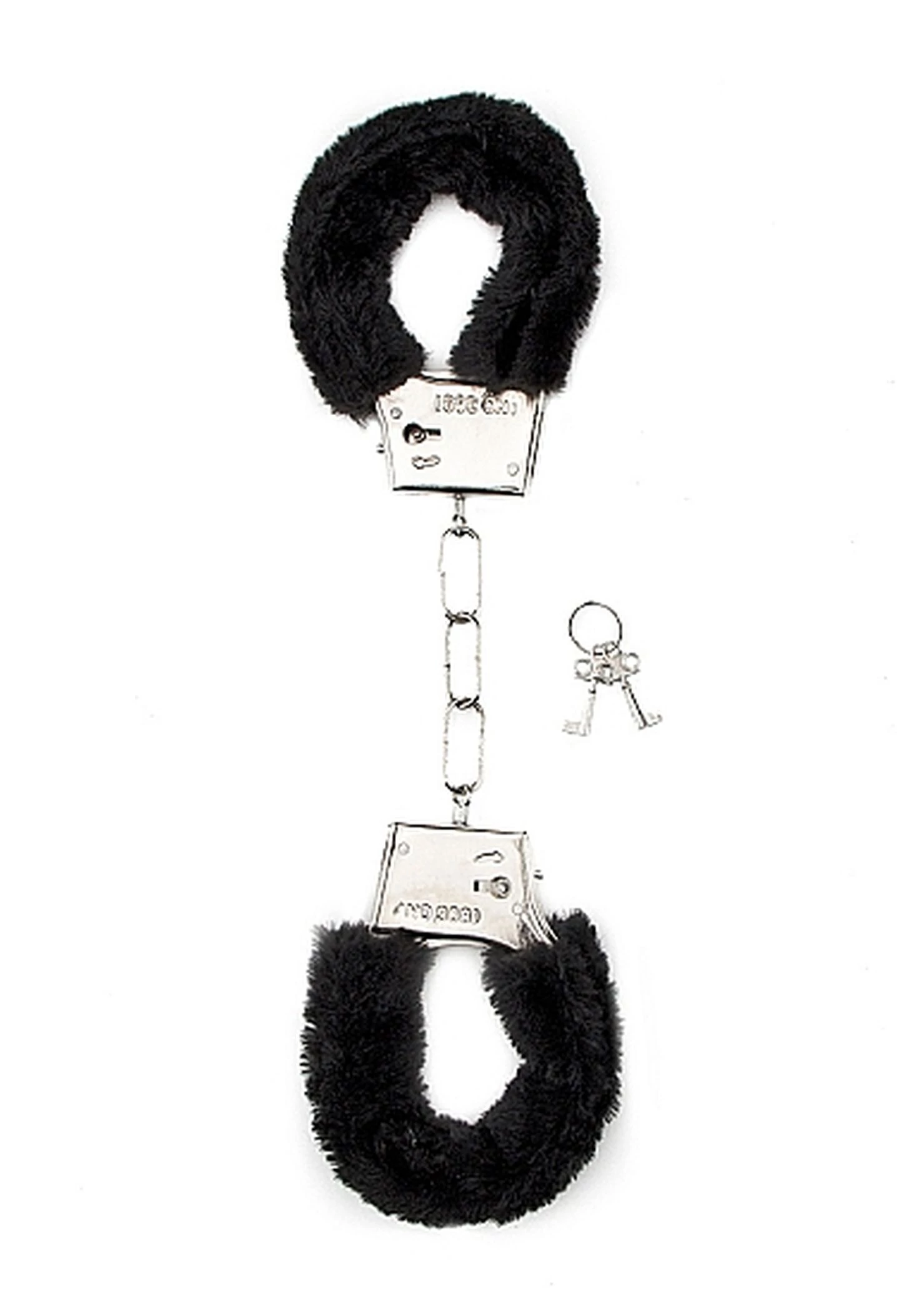 ShotsToys - Furry Handcuffs - szőrös csuklóbilincs (fekete)