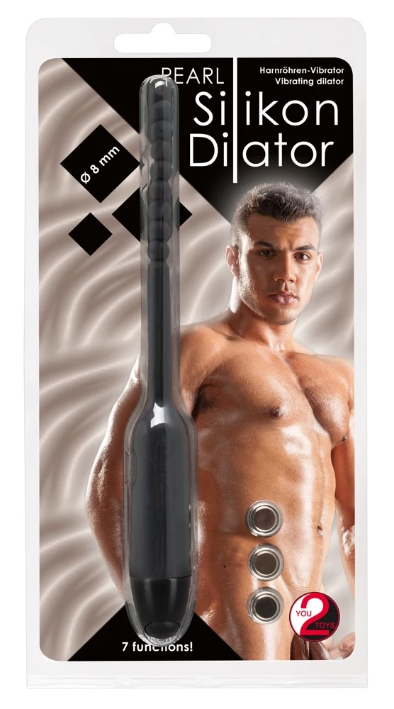 You2Toys - Pearl Silikon Dilator - 7 funkciós, gömbös hugycsőizgató (19cm) - fekete