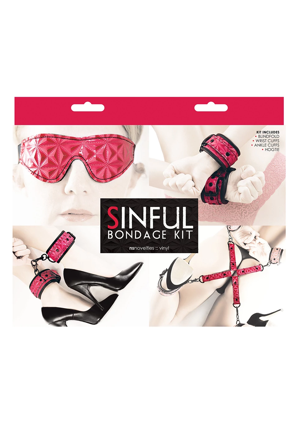 NS Novelties - Sinful Bondage Kit - teljes kötöző szett (4db/cs) - pink