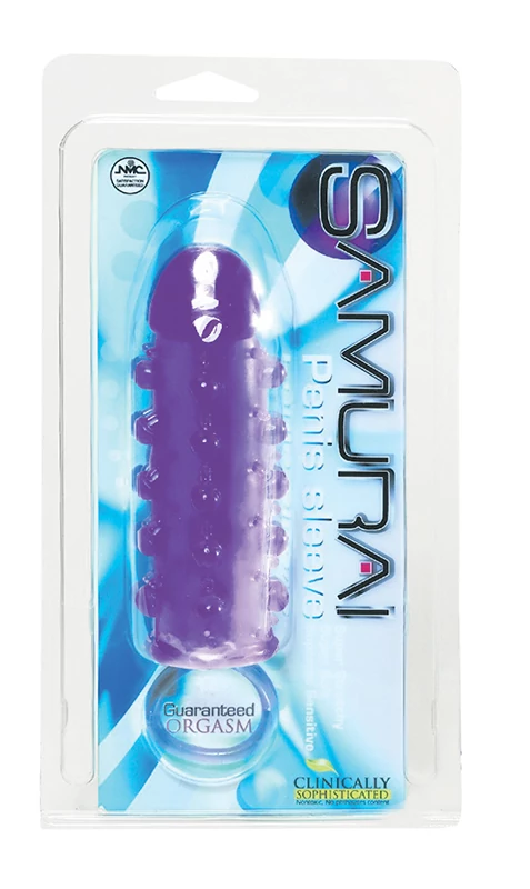 NMC - Samurai Penis - rücskös péniszköpeny (14,5cm) - lila