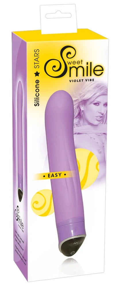 Sweet Smile - Easy - 7 funkciós, szilikon G-pont vibrátor (22cm) - lila