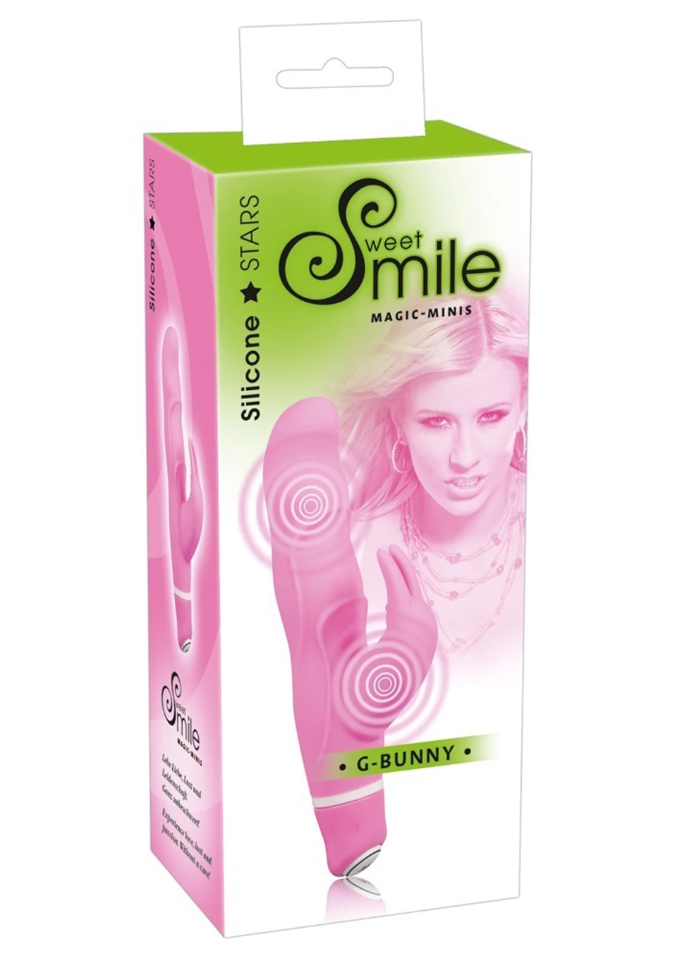 Sweet Smile - G-Bunny - 7 funkciós, szilikon nyuszis csiklóizgató és G-pont vibrátor (rózsaszín)
