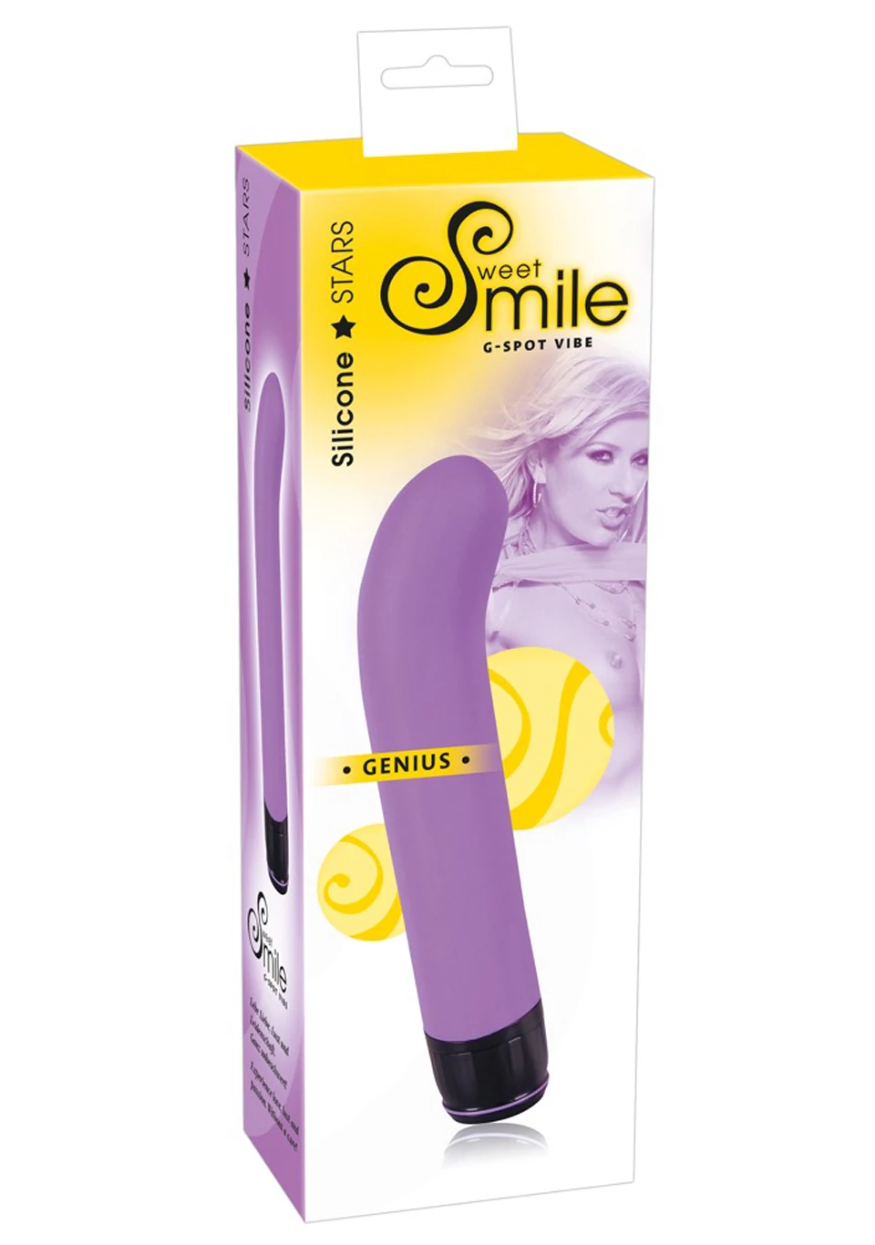 Sweet Smile - Genius - 7 funkciós, szilikon G-pont vibrátor (20cm) - lila