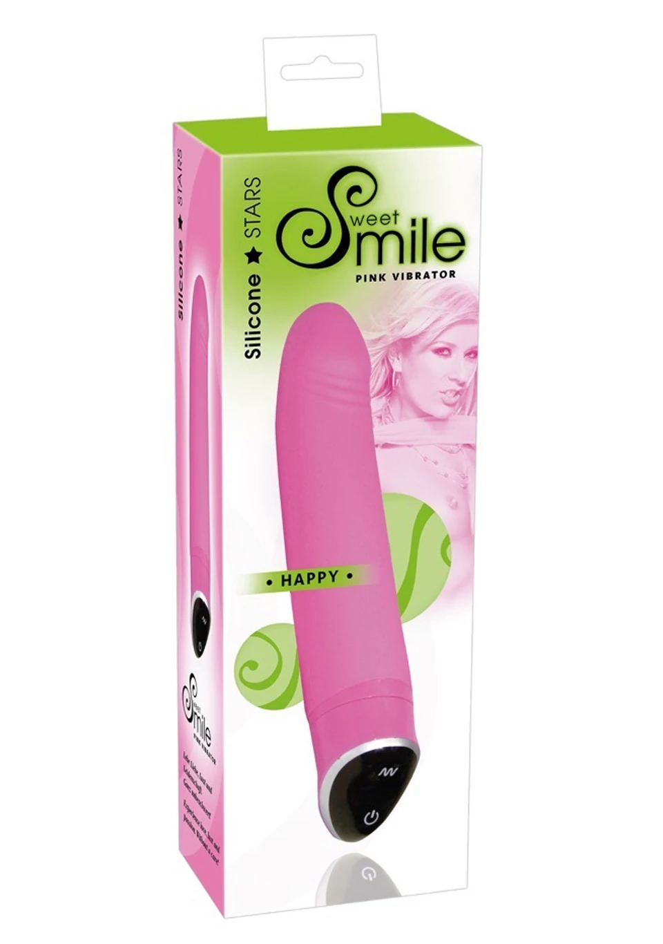 Sweet Smile - Happy - 7 funkciós, szilikon G-pont vibrátor (22cm) - pink