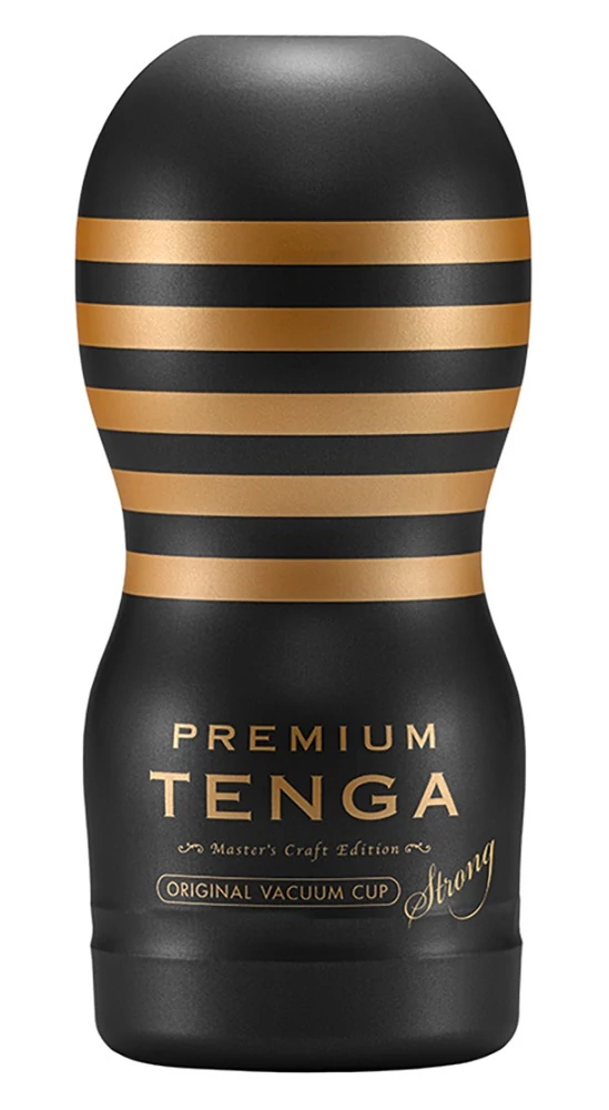 Tenga - Original Vacuum Cup Strong - prémium maszturbátor (fekete/arany)