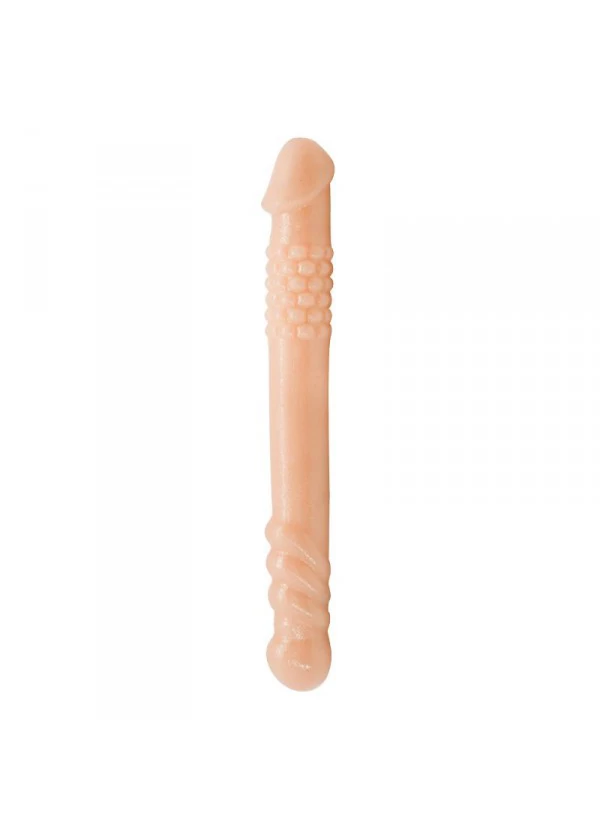 Toyz4Lovers - Perfect Double Dong - kétoldali, gyöngyös dildó (natúr)