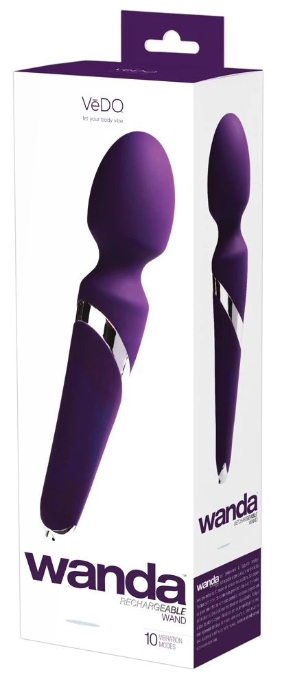 VeDO - Wanda - szilikon masszírozó vibrátor (USB) - sötétlila