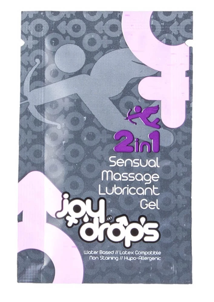 JoyDrops - 2 in 1 Sensual Massage Lubricant Gel - vízbázisú síkosító és masszázsgél (5ml)