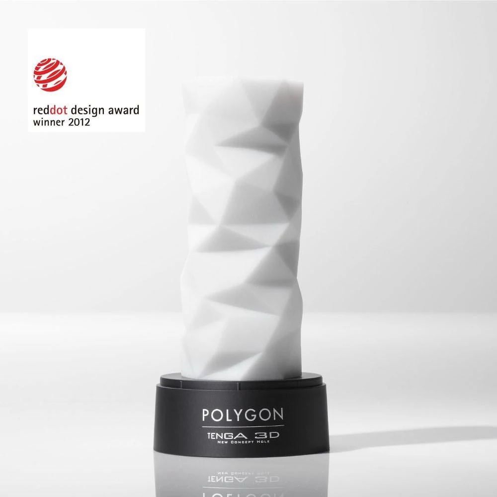 Tenga - 3D Polygon - prémium maszturbátor (fehér)