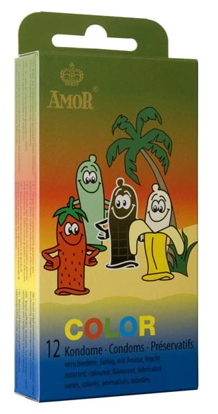 Amor - Color - színes gumi óvszer (12db/cs)