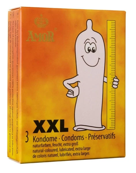 Amor - XXL - nagyméretű gumi óvszer (3db/cs)