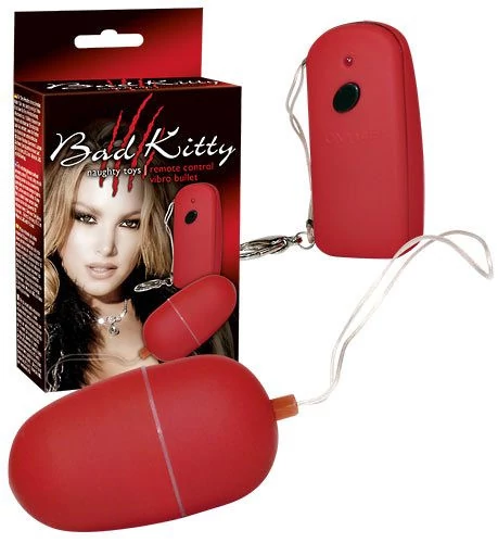 Orion - Bad Kitty - Naughty Toys - RC Vibro Bullet - 10 funkciós, távirányítású vibrotojás (piros)