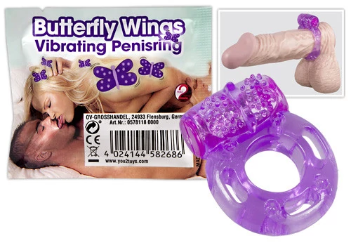 You2Toys - Butterfly wings - vibrációs péniszgyűrű (lila)