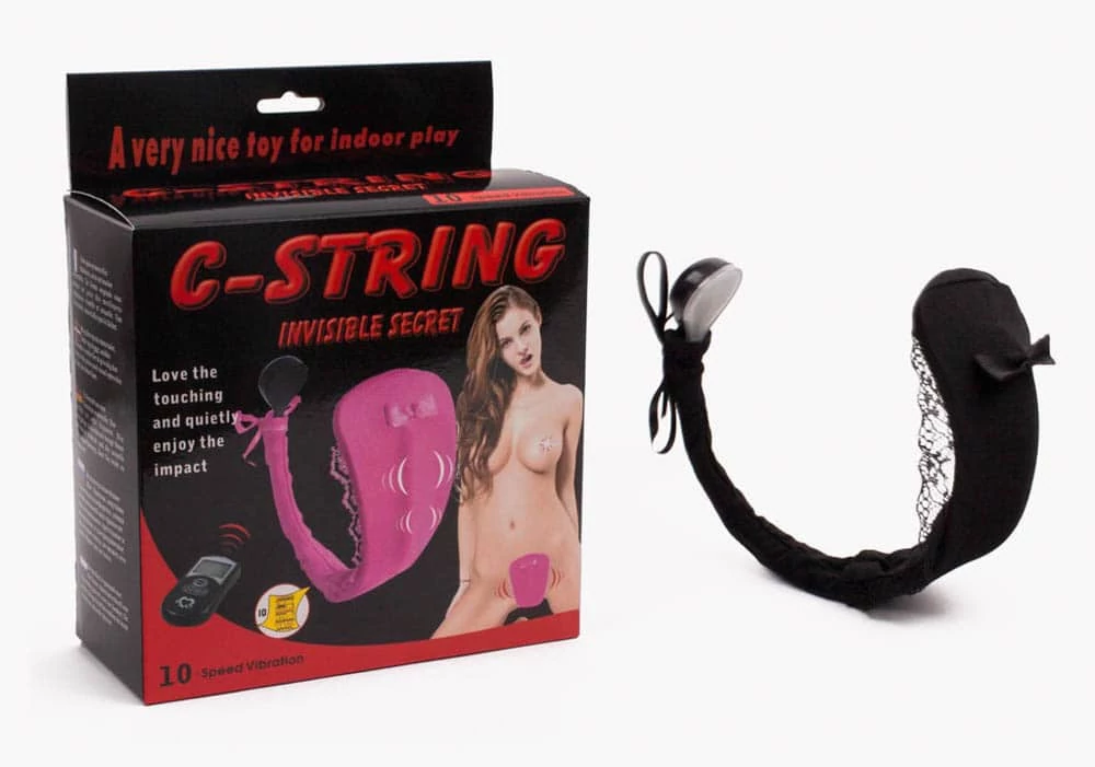 Debra - C-string Invisible Secret - 10 funkciós, wirless, csiklóizgató bugyivibrátor (lila)