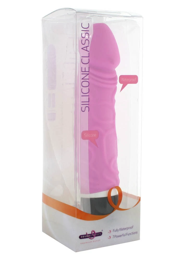 Dream Toys - Classic Vibrator - élethű, 7 funkciós vibrátor (19,5cm) - pink