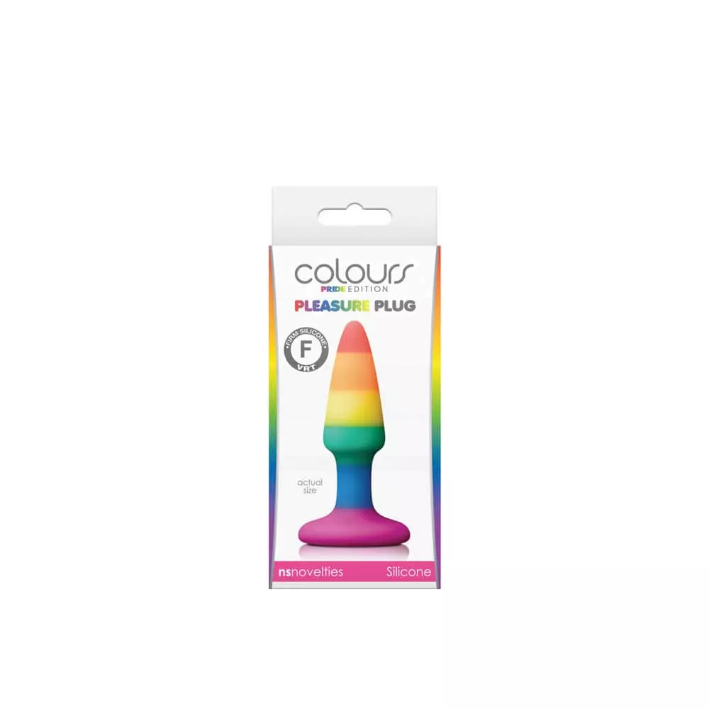 NS Toys - Colours - Pride Edition - Pleasure Plug - rögzíthető  mini análkúp (szivárvány)