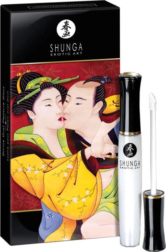 Shunga - Divine Strawberry Oral Pleasure - eperízű, orális, vágyfokozó szájfény (10,5ml)